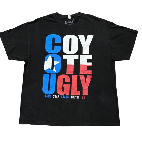 Coyote Ugly Lone Star Star Austin Texas Graphic Tee Short Sleeve T-Shirt - Picture 1 of 6